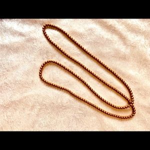 Antique Gold Bead 58” Necklace